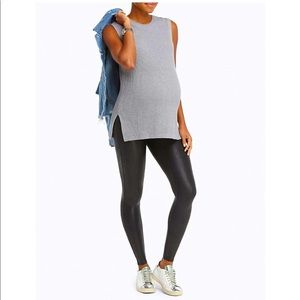 Spanx Mama faux leather maternity leggings